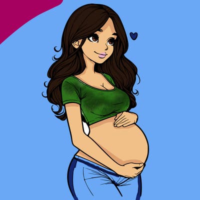 realistic pregnant girl