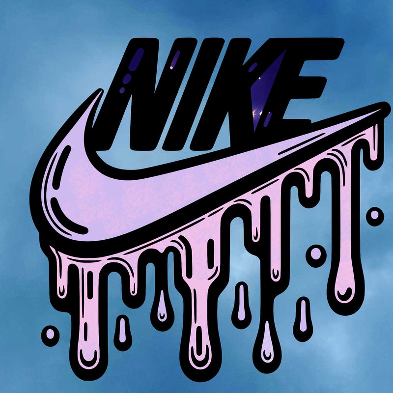 dripping nike logo