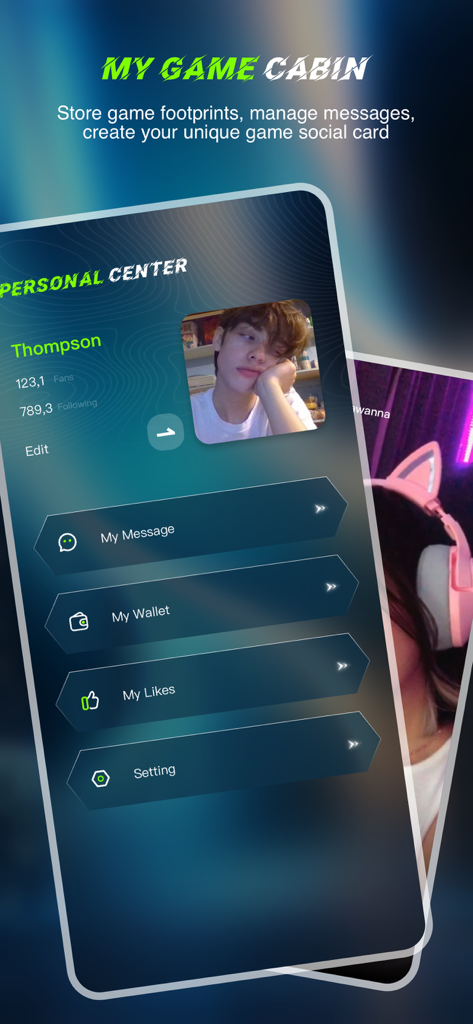 Fritty：Adult & Chat，Video Call - Fritty app personal profile interface with user avatar and menu buttons
