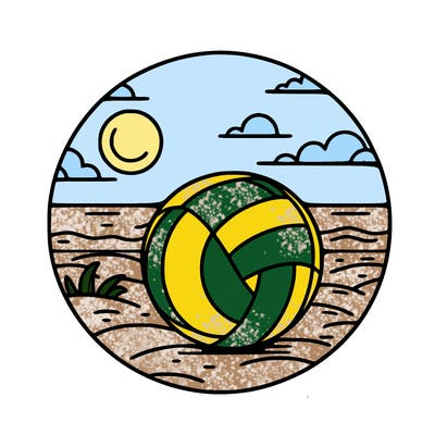 volleyball on a beach