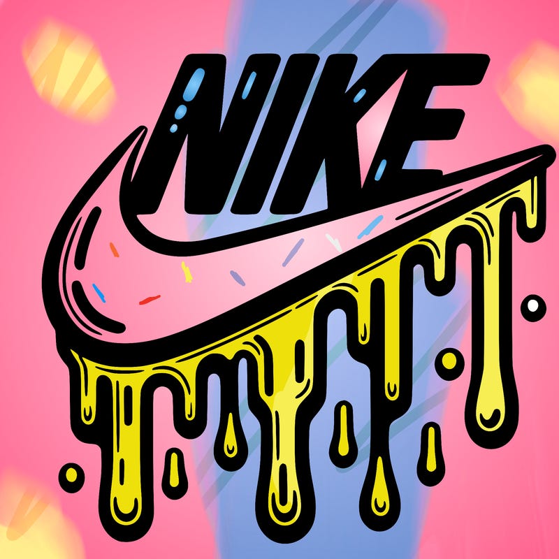 dripping nike logo