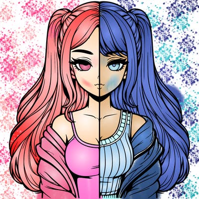 realistic girl split