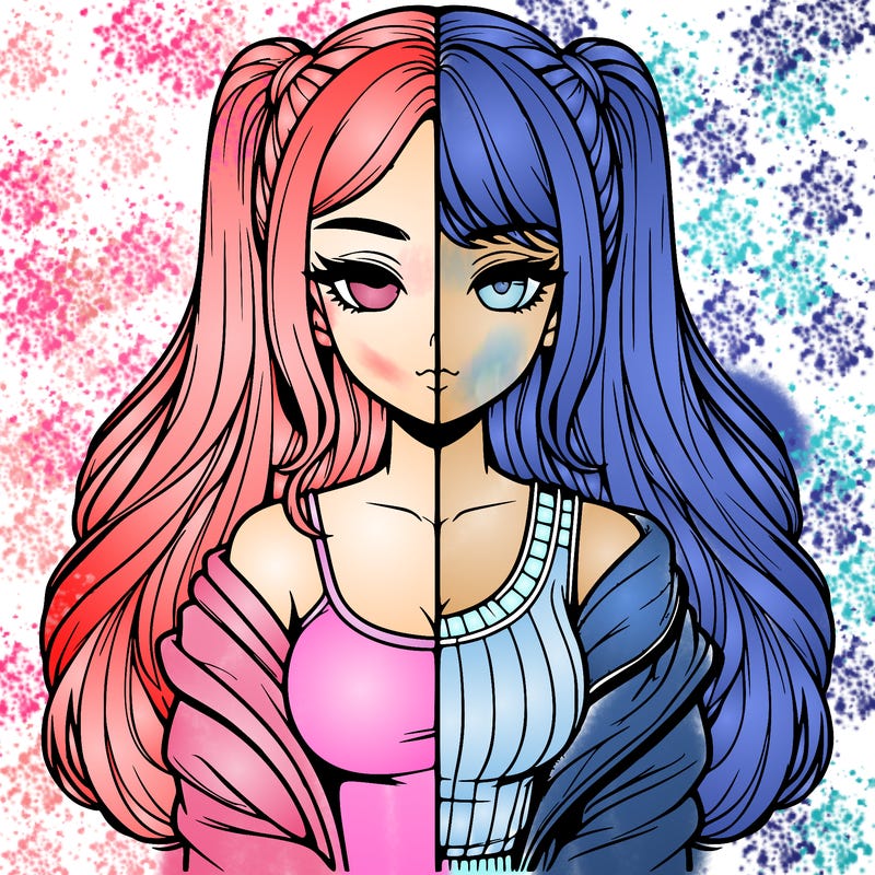 realistic girl split