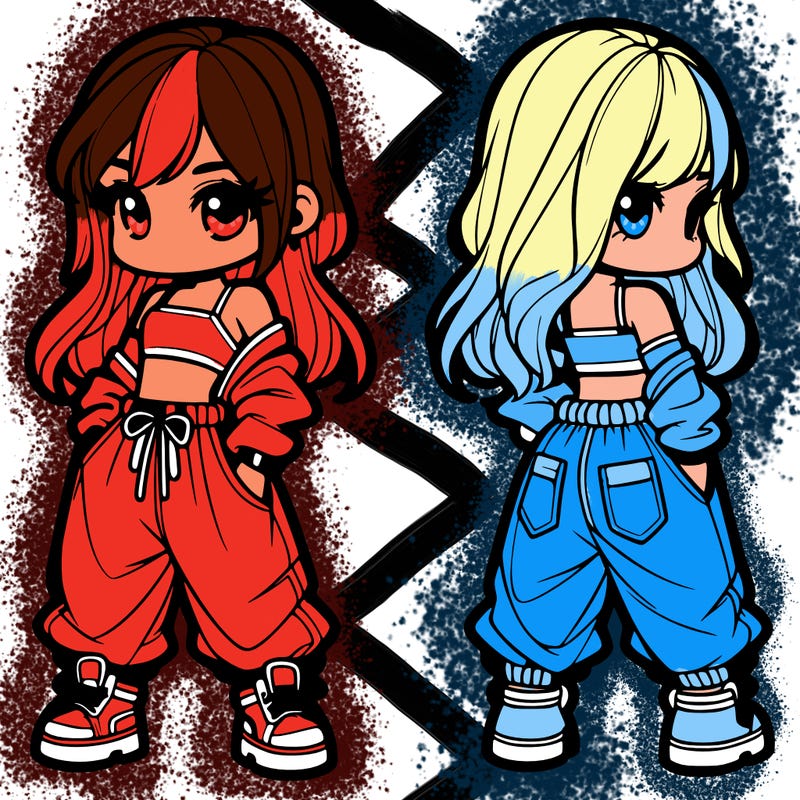 girl in crop top and baggy pants