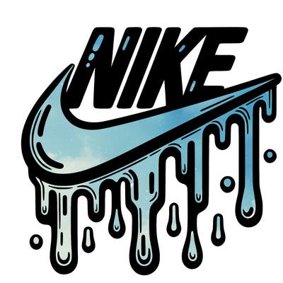 dripping nike logo