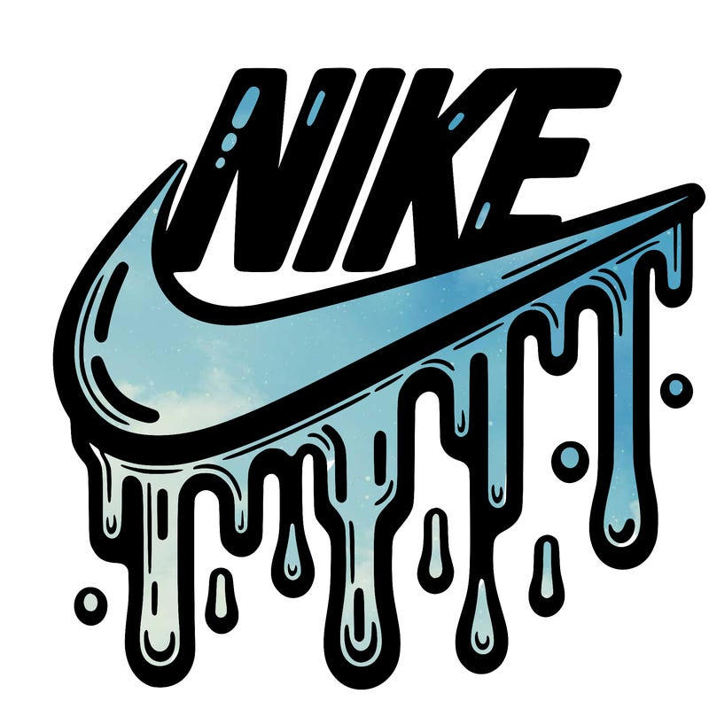 dripping nike logo