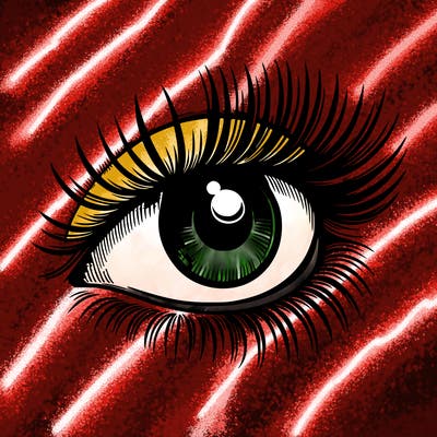 realistic eye long eylashes