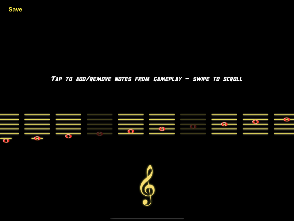 StaffWars - GrandStaff - Personalización de notas de clave de sol para el juego en StaffWars GrandStaff