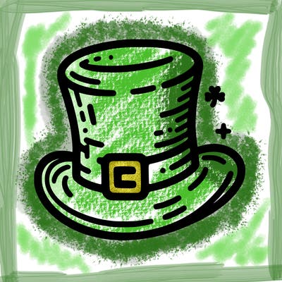 st patrick hat with thin lines