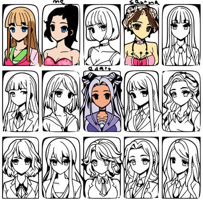 girls that look diffrent anime