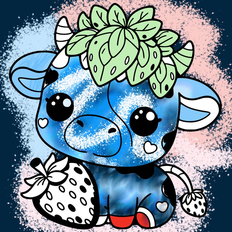 cute strawberry cow
