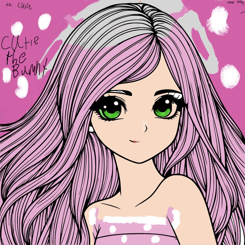 realistic girl pretty long hair