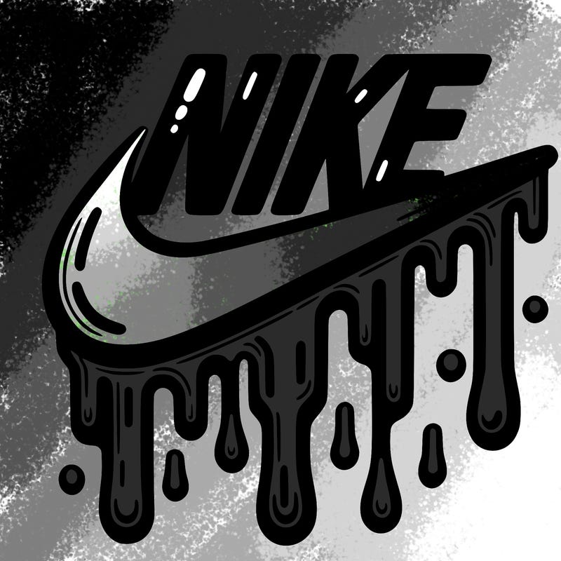 dripping nike logo
