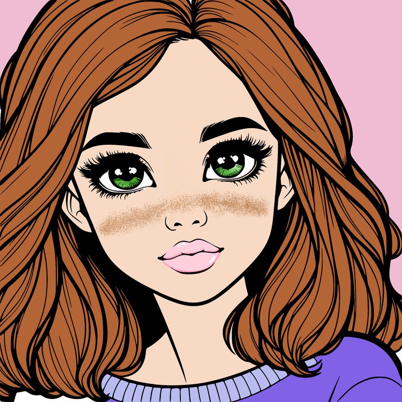 realistic girl whith cute eyes