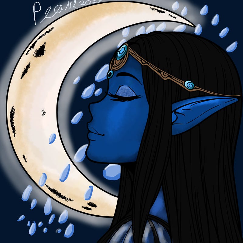 a realistic moon elf