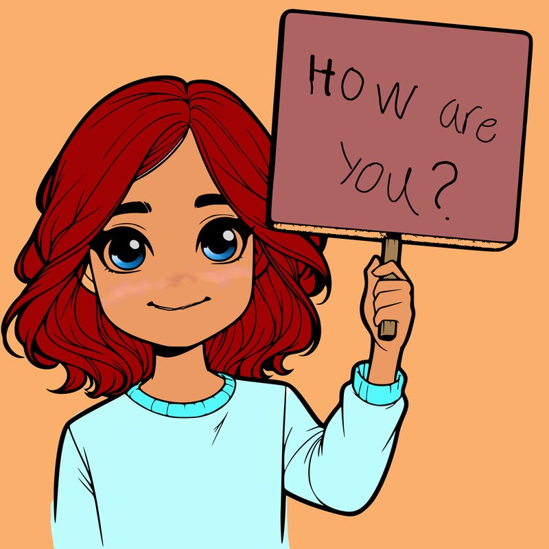 realistic girl holding up a sign