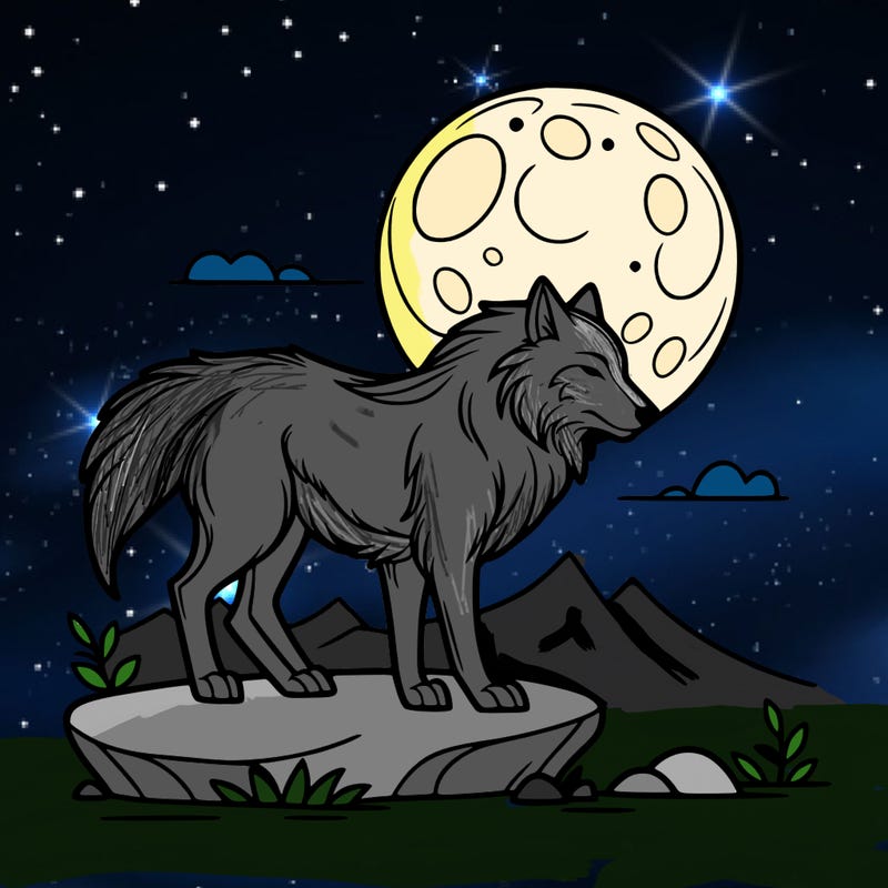 wolf moonlight