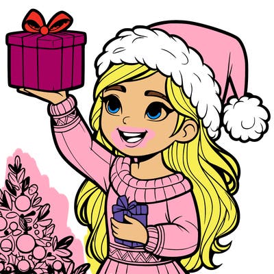 christmas girl realistic