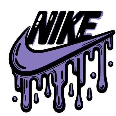 dripping nike logo