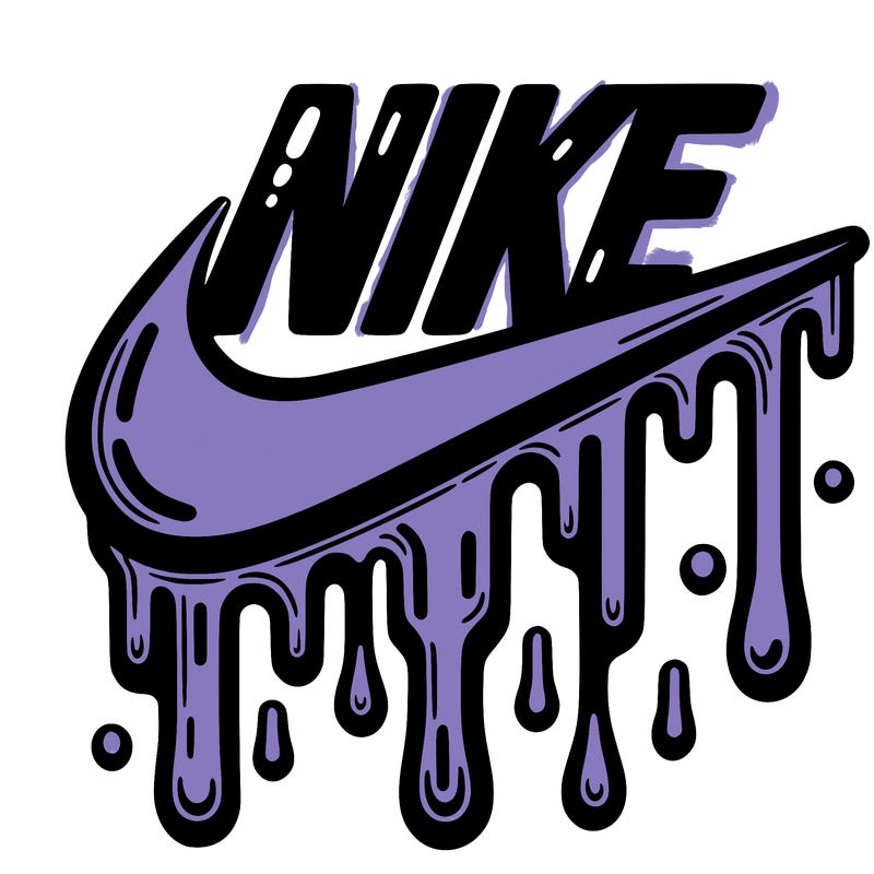 dripping nike logo