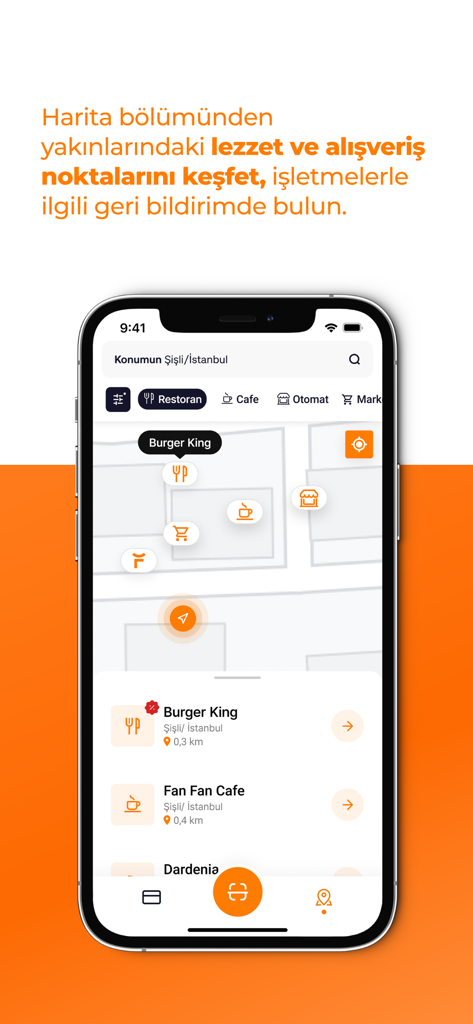 TokenFlex - TokenFlex app map interface showing nearby restaurants and partner locations