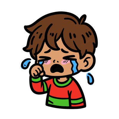 little boy cry