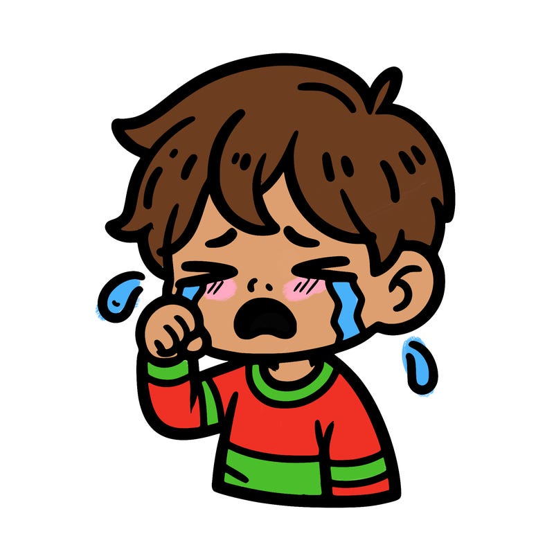 little boy cry