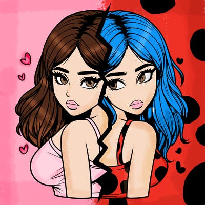 realistic girl split