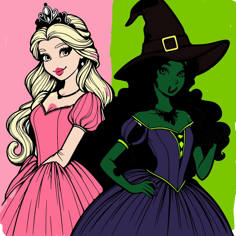 a realistic princess and a witch
