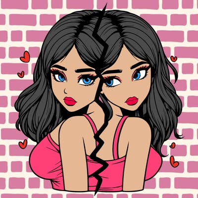 realistic girl split