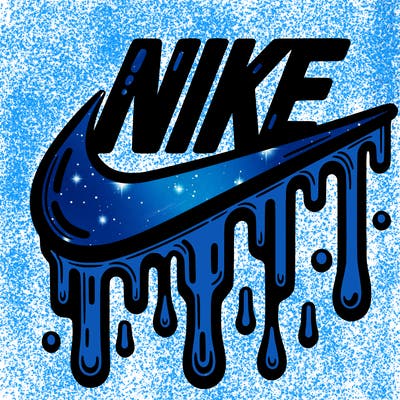dripping nike logo