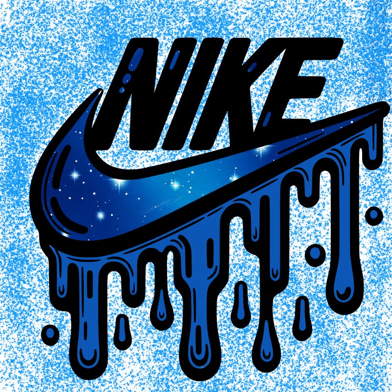 dripping nike logo