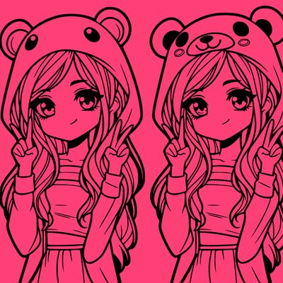 teen girl in animal costume