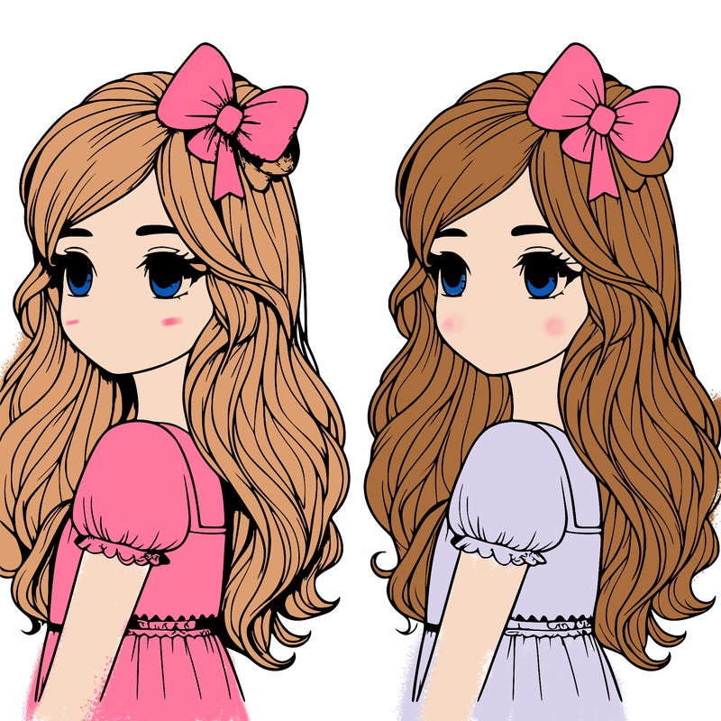 realistic girl wearing a bow