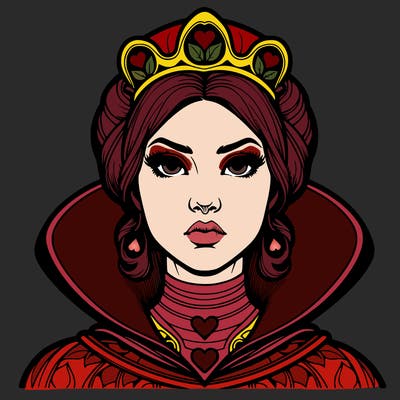 realistic queen of harts