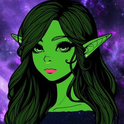 elf girl realistic dark fantasy