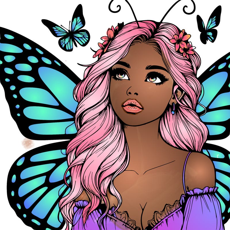 butterfly fairy realistic girl