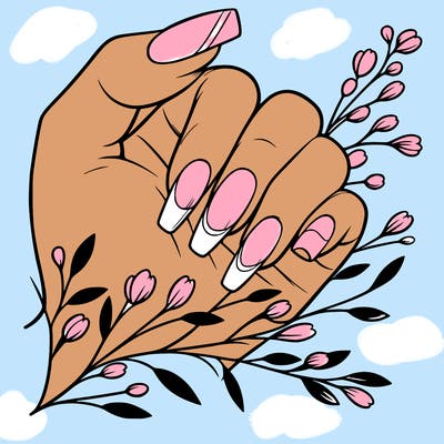 nails with french tip