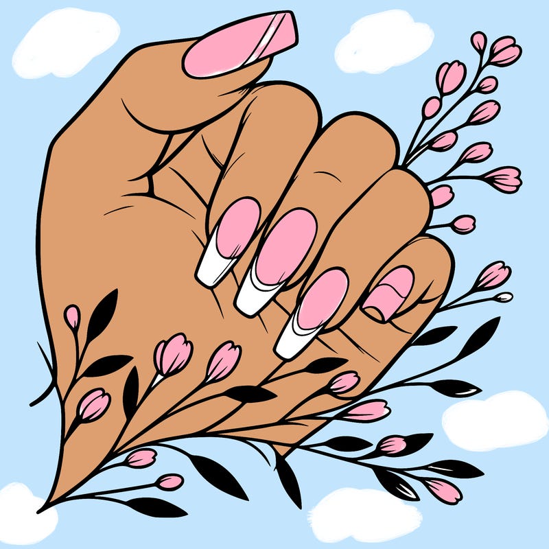 nails with french tip