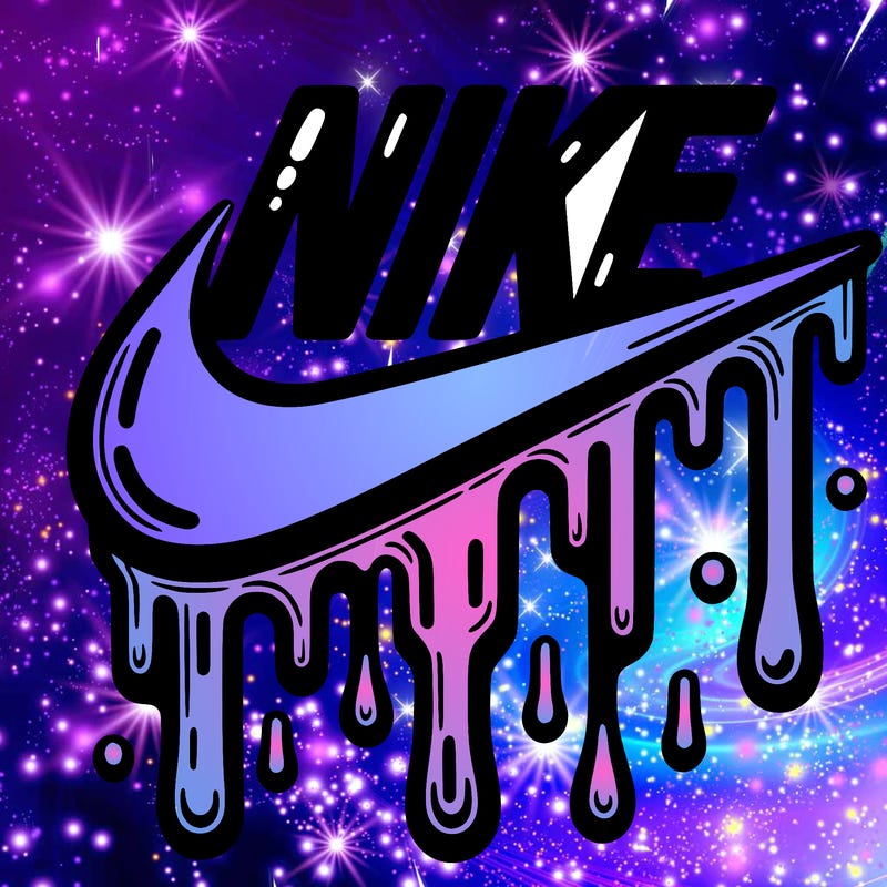 dripping nike logo