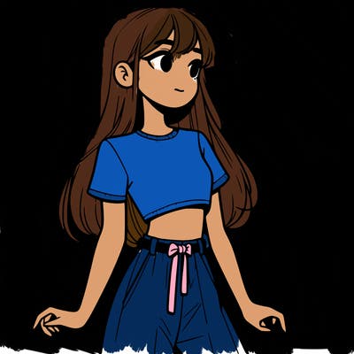 girl in a cute crop top