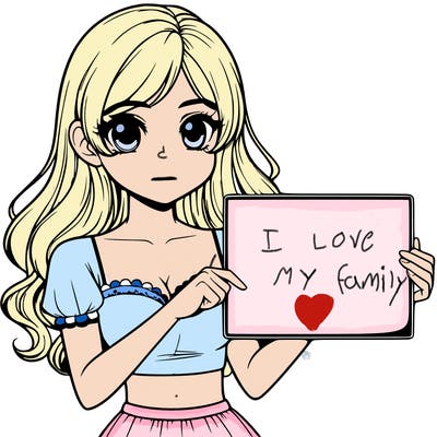 realistic pretty girl holding blank sign