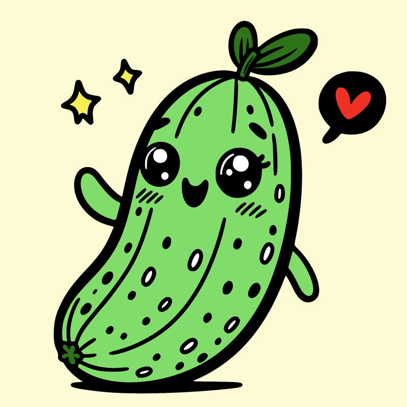 cute, cucumber