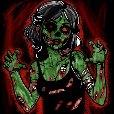 realistic zombie girl