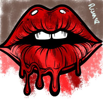 lips that look realistic and drip