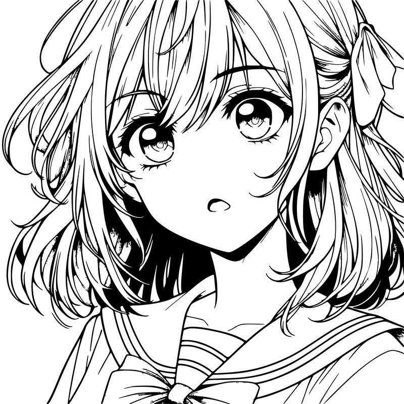 manga character girl realistic