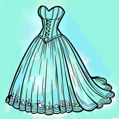 wedding dress-corset and a long and flowy skirt