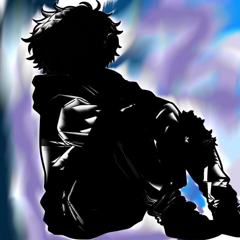 a male hoddie ripped jeans messy hair anime