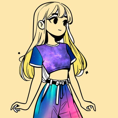 girl in a cute crop top