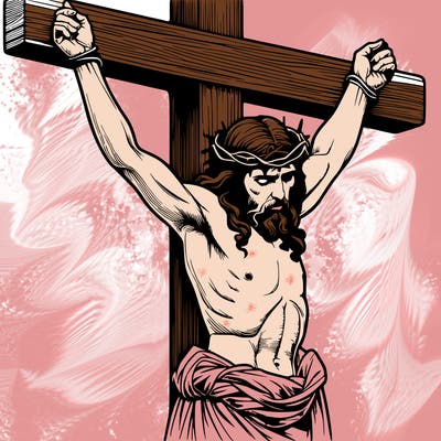 jesus realistic on the cross